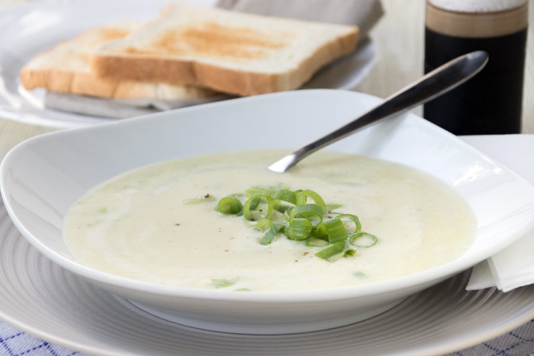Einfache Lauchcremesuppe