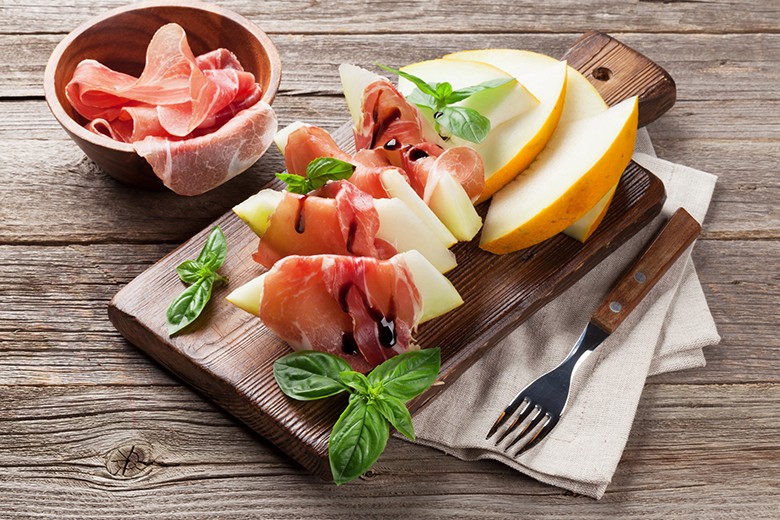 Melone mit Parmaschinken