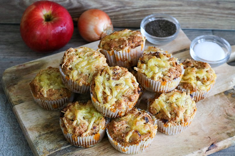 Apfel-Lauch-Muffins