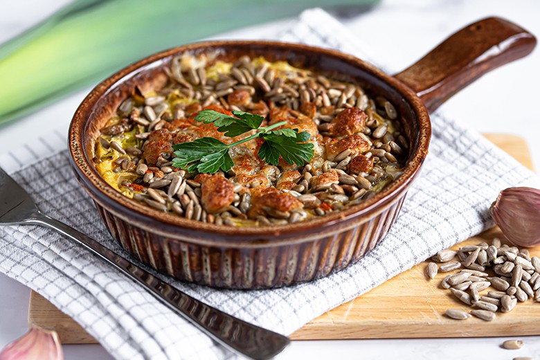 Vegetarischer Lauchauflauf