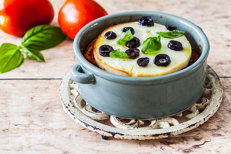 Tomaten-Halloumi-Gratin