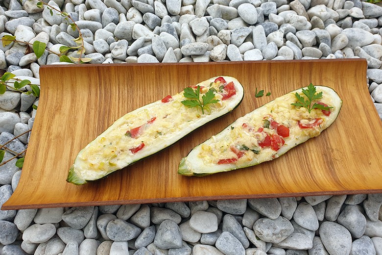 Gegrillte Zucchini mit Feta