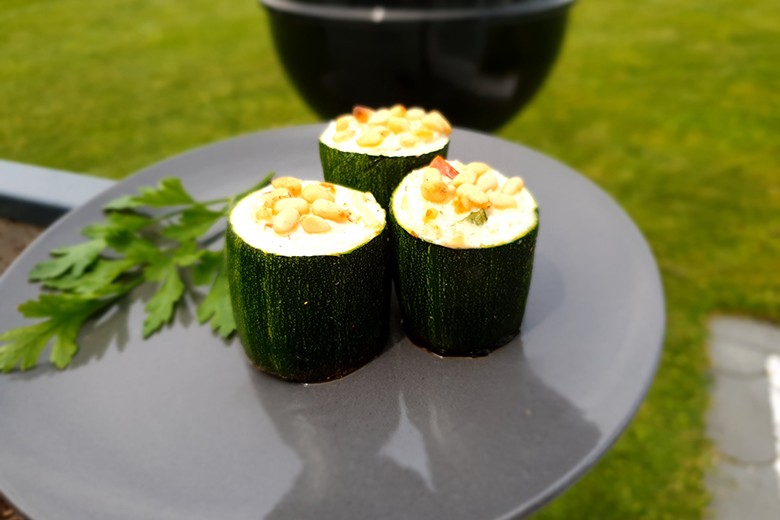 Gegrillte Zucchini Häppchen