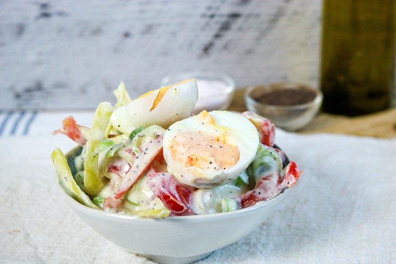 Lauchsalat mit Joghurt