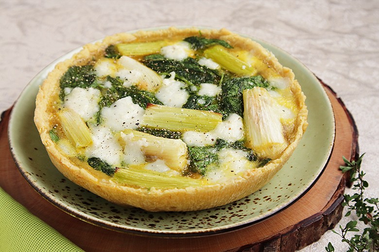 Lauchquiche mit Feta