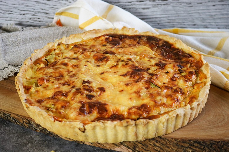 Lauchquiche mit Lachs
