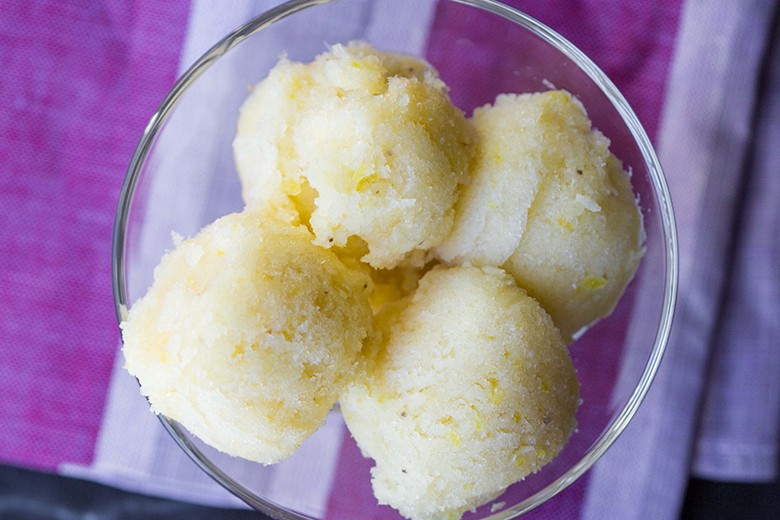 Zitronensorbet