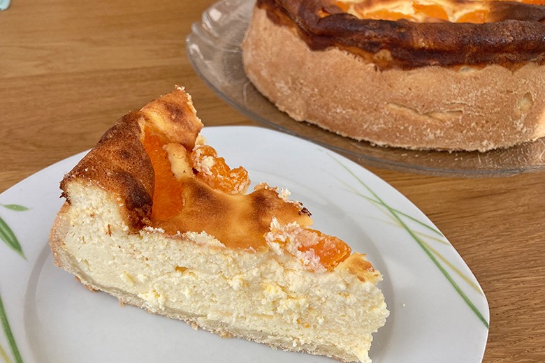 Quarkkuchen mit Mandarinen