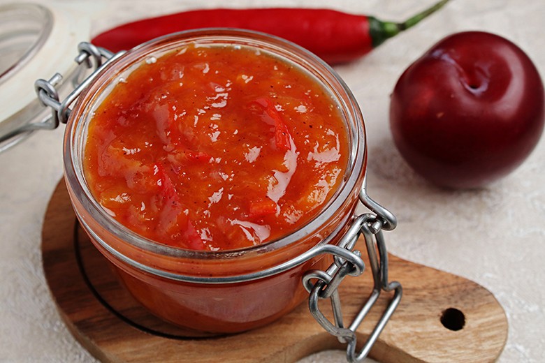 Pflaumen Chutney mit Chili