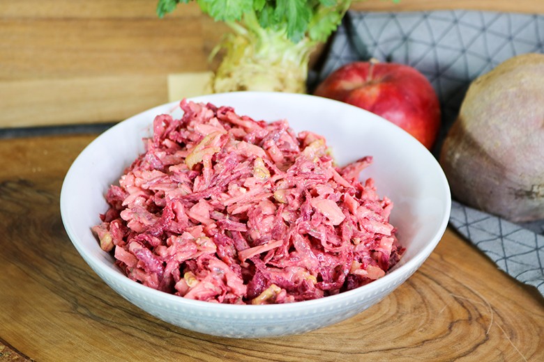 Remoulade mit Roter Bete, Sellerie und Apfel