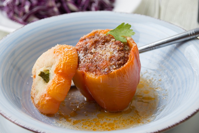 Gefüllte Paprika mit Hackfleisch