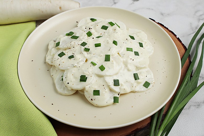 Rettichsalat mit Milch