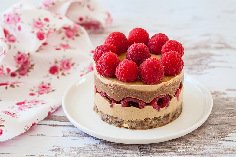 Rohkost-Himbeer-Schokoladen-Torte