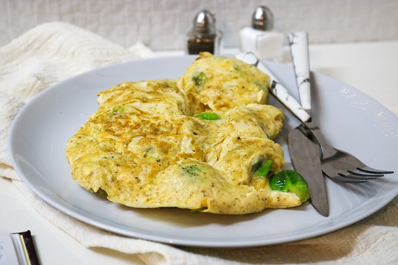 Rosenkohl-Feta-Omelett