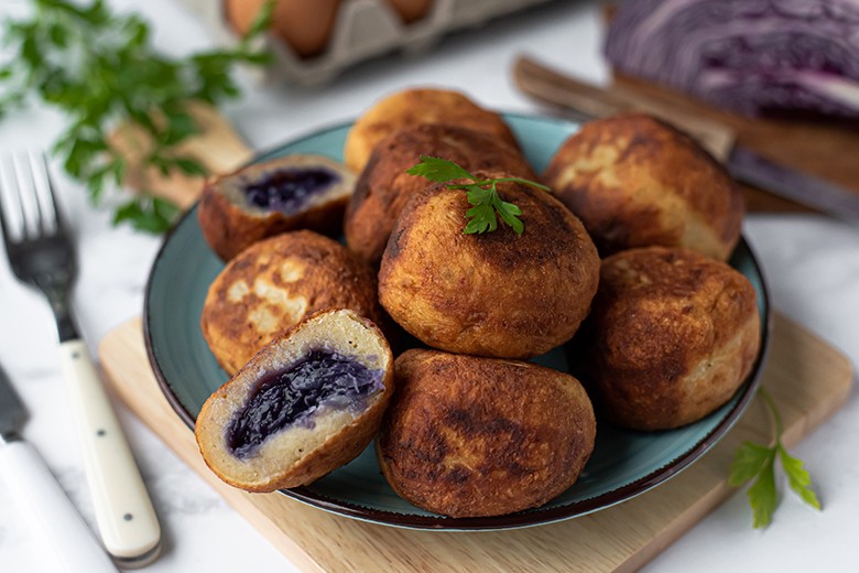 Einfache Rotkohlknödel
