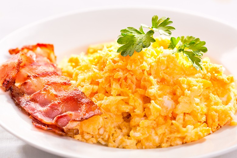 Rührei mit Speck