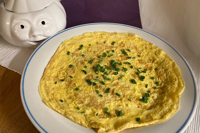 Omelett mit Knoblauch