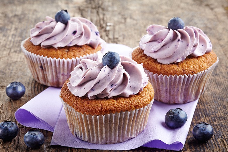 Blaubeer Cupcakes