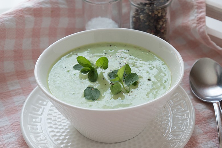 Rohe Wildkräutersuppe