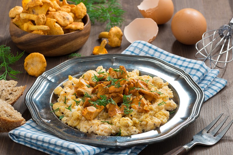 Pfifferlinge mit Rührei