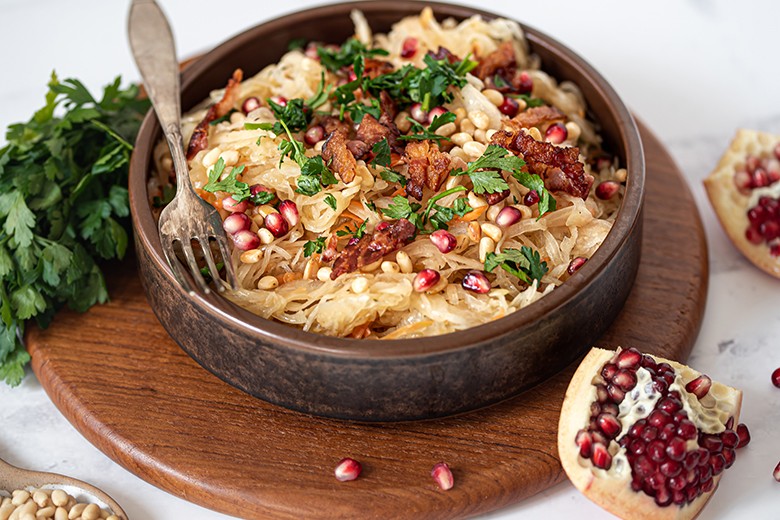 Sauerkrautsalat mit Speck