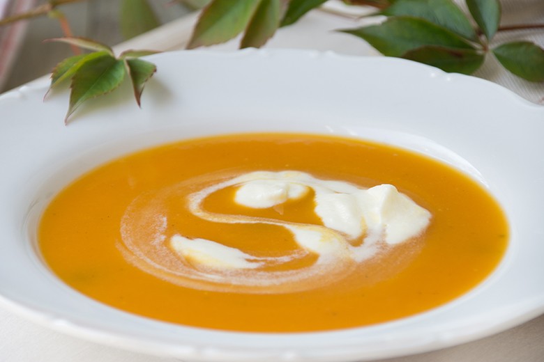 Einfache Kürbiscremesuppe