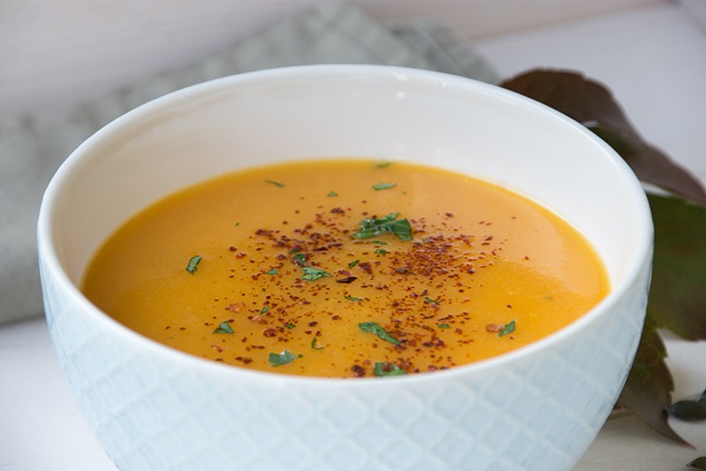 Asiatische Kürbiscremesuppe