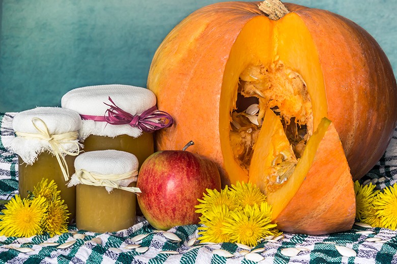 Kürbismarmelade mit Apfel