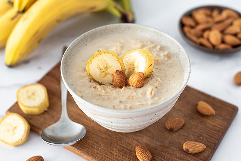 Abendbrei mit Banane und Mandelmus