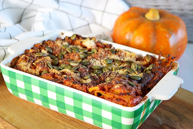 Kürbis-Lasagne mit Hackfleisch