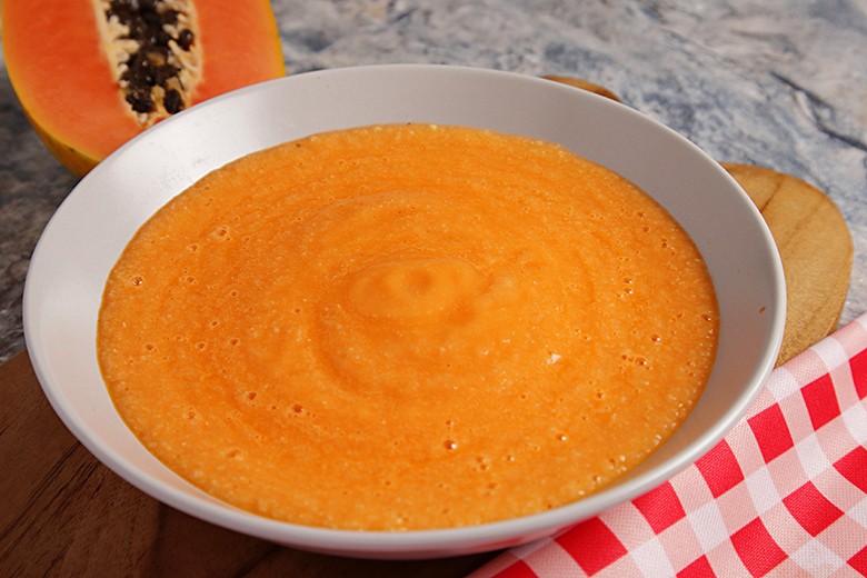 Nachmittagsbrei mit Papaya und Hirse