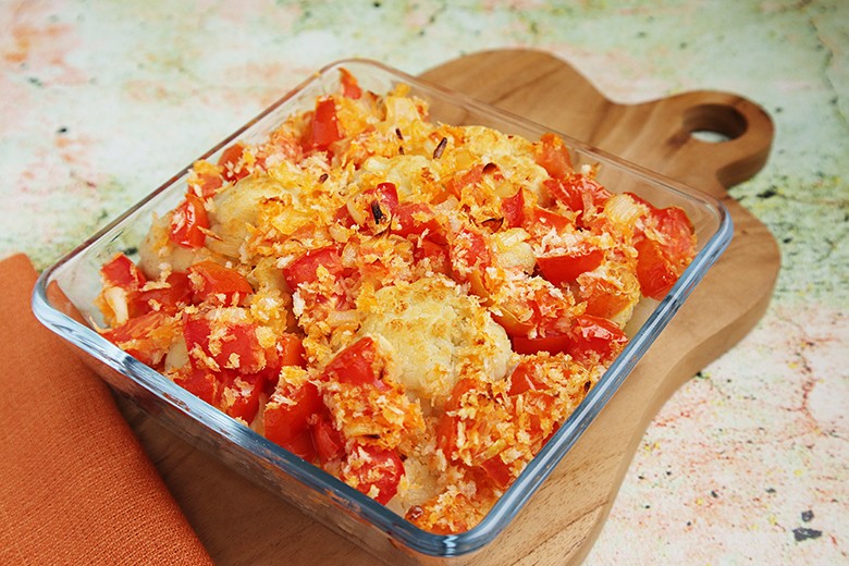 Blumenkohl mit Zwiebelkruste