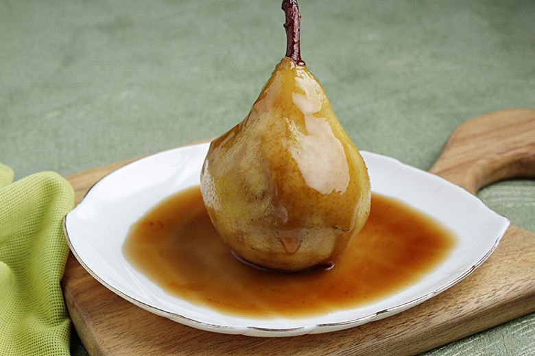 Birnen mit Karamellsauce