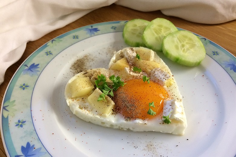 Spiegelei mit Käse