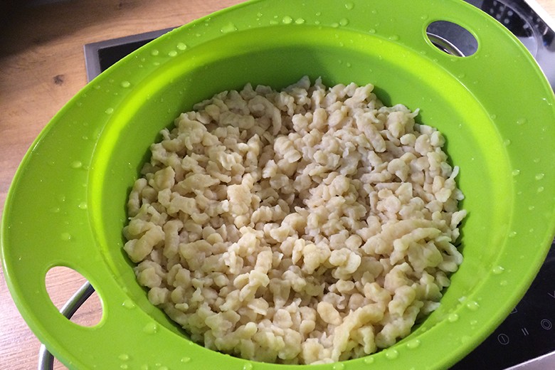 Selbstgemachte Spätzle