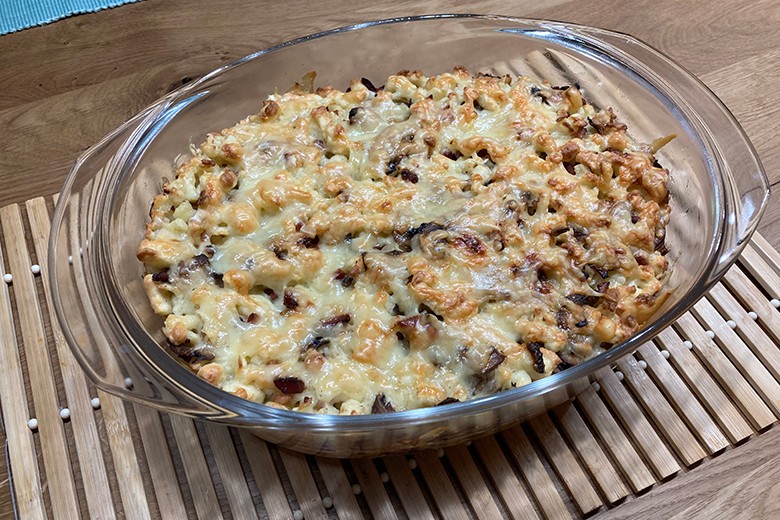 Spätzleauflauf mit Schinken