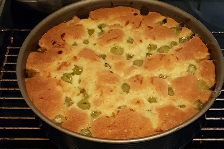 Versunkener Stachelbeerkuchen