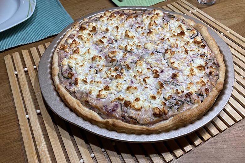 Schafskäse-Zucchini Quiche