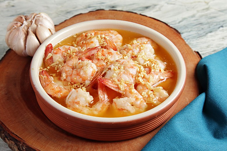 Scampi in Knoblauchöl