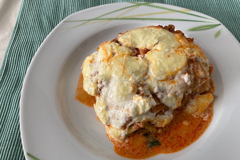 Hackfleisch-Zucchini-Lasagne