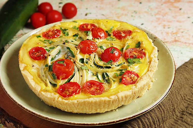Zucchini-Tomaten Quiche