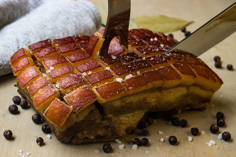 Gebratener Schweinebauch