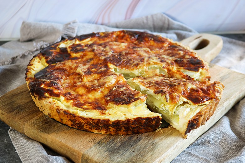 Zucchini Quiche mit Mürbteig