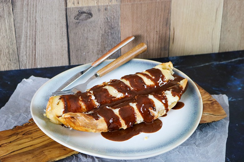 Süße überbackene Pfannkuchen