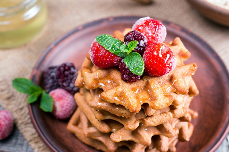 Haferflockenwaffeln