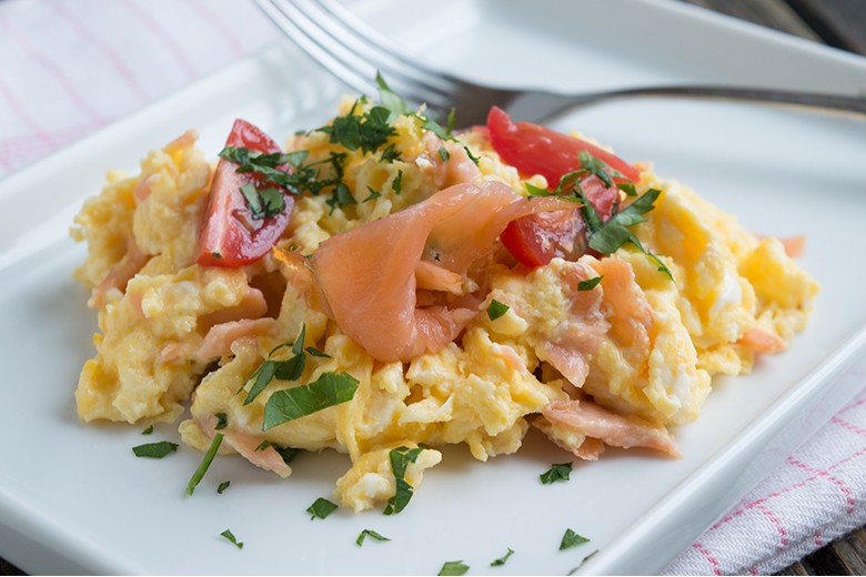 Rührei mit Lachs