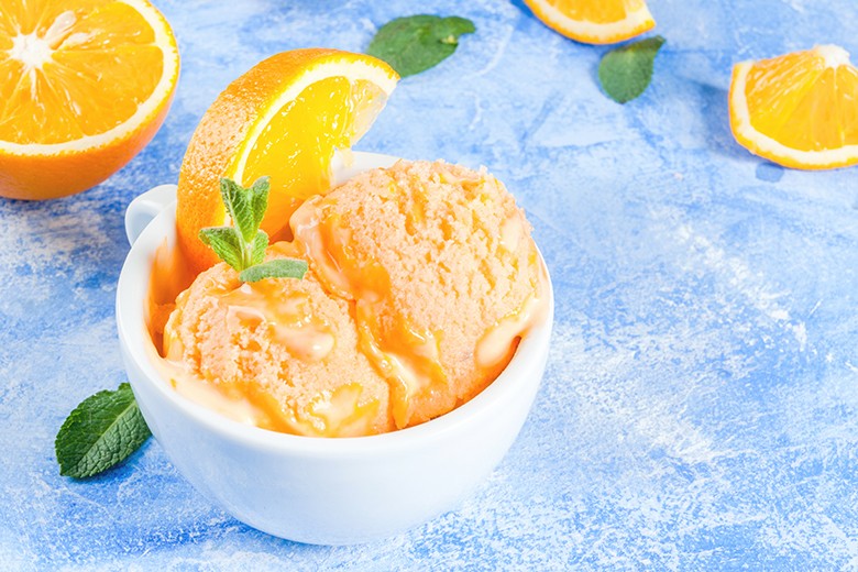 Schnelles Orangenglace