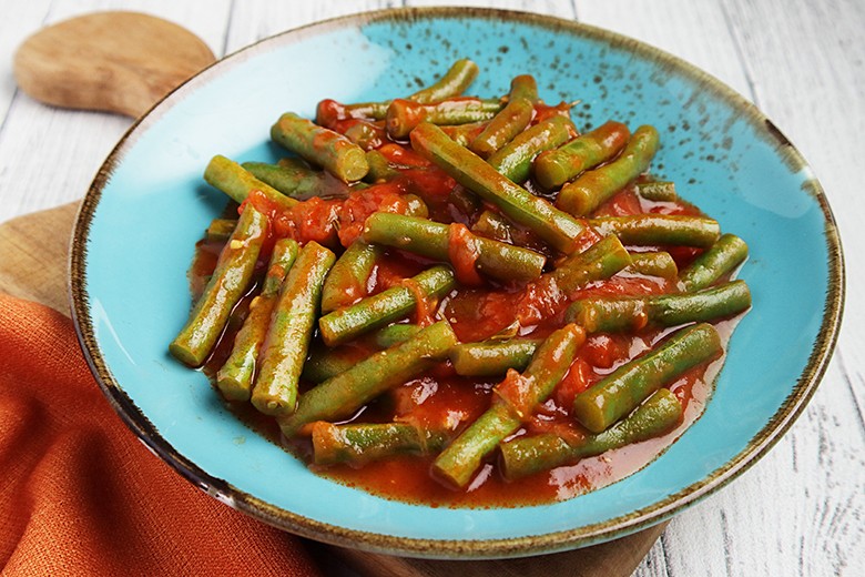 Stangenbohnengemüse mit Tomaten