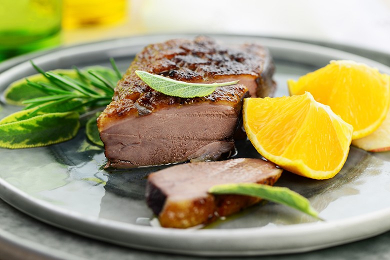 Gebratene Entenbrust mit Salbei und Orangen