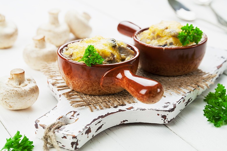 Pilzragout überbacken
